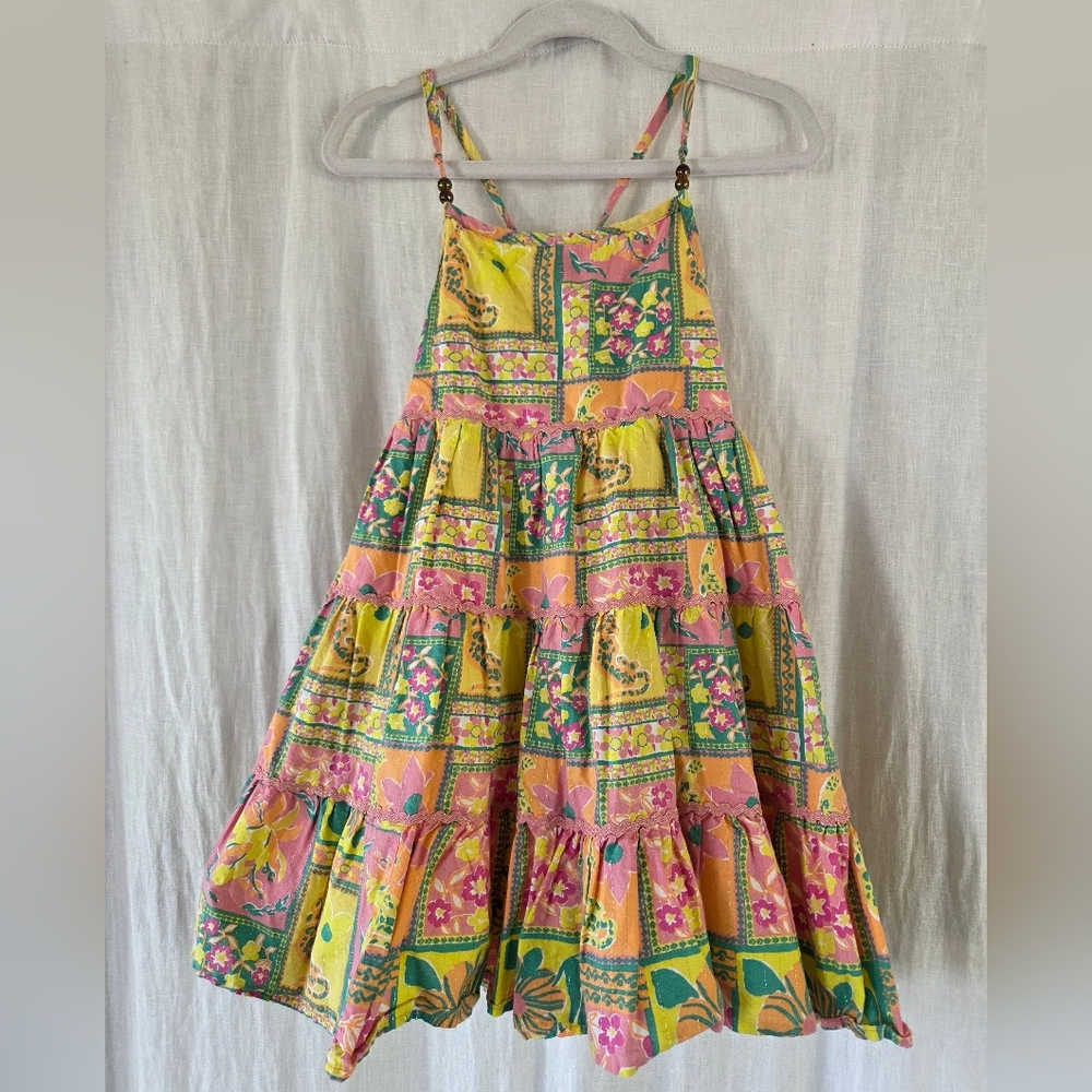 Etta Vee | Girls' Yellow & Pink Tiered Sundress